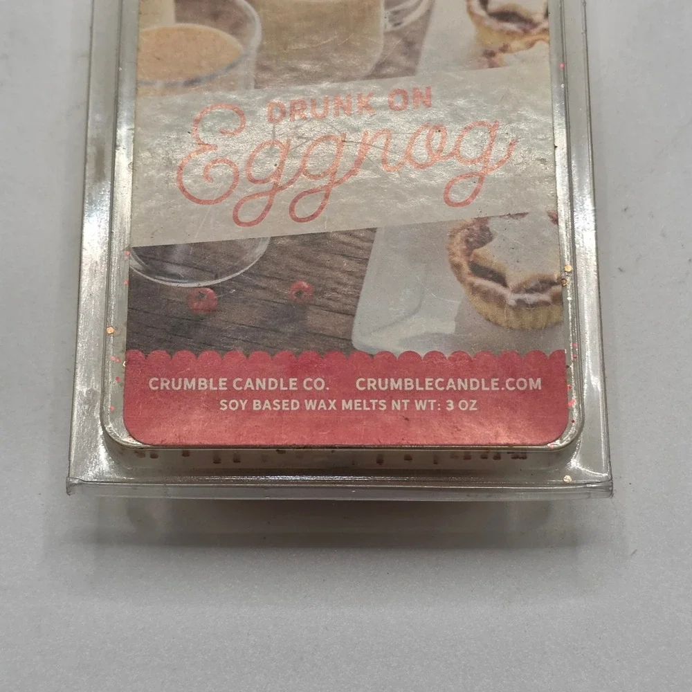 Crumble Candle Co Drunk on‎ Eggnog Soy Wax Melts 3oz Glitter Christmas Holiday